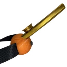 Orange Kazoo Ball Gag with Gold Kazoo